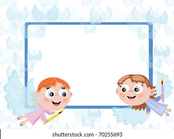 Frame with angels