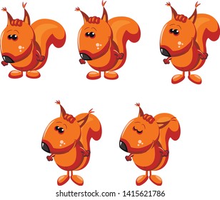 
frame animation of jumping a little squirrel