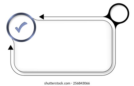 frame for any text with check box and arrows