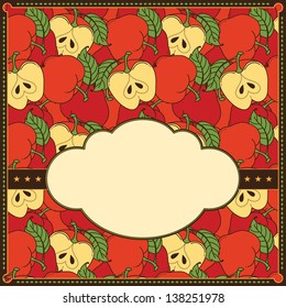 Frame with apples