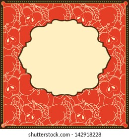 Frame with apples