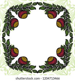 Frame of apples. Vector illustration