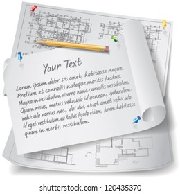 Frame with architectural design elements.