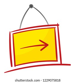 frame and arrow hand drawn vector