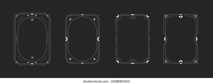Frame art deco minimalism. Geometric rectangle decorative elegant vintage style.
