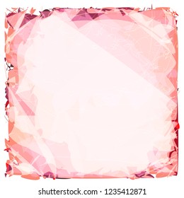 Frame art design odd border red color abstract background vector