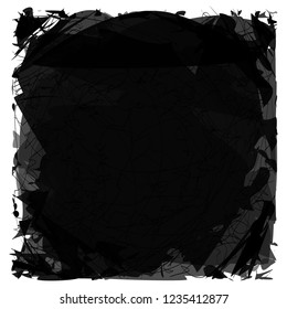 Frame art design odd border black color abstract background vector