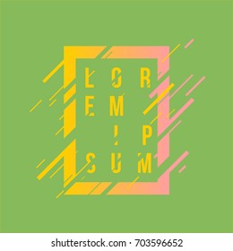Frame art graphics. Stylish geometric element for business cards, gift cards, flyers brochures. Vector illustration.