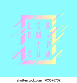 Frame art graphics. Stylish geometric element for business cards, gift cards, flyers brochures. Vector illustration.