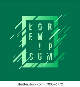 Frame art graphics. Stylish geometric element for business cards, gift cards, flyers brochures. Vector illustration.
