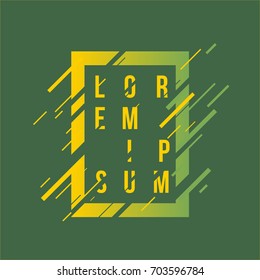 Frame art graphics. Stylish geometric element for business cards, gift cards, flyers brochures. Vector illustration.