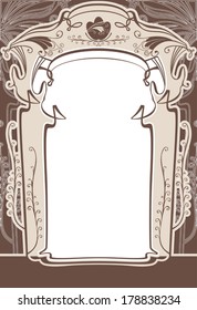 Frame Art Nouveau with space for text.