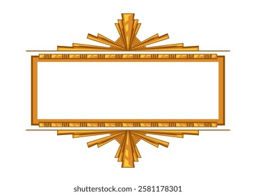 Frame in art nouveau style. Decorative geometric element.
