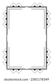 Frame in art nouveau style. Decorative geometric element.