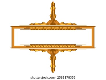Frame in art nouveau style. Decorative geometric element.
