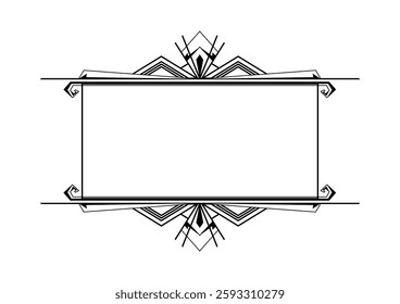 Rahmen im Jugendstil. Dekoratives geometrisches Element.