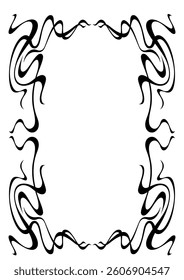 Frame in art nouveau style. Decorative curl element.