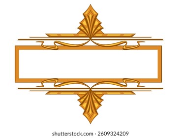 Frame in art nouveau style. Decorative geometric element.