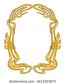 Frame in art nouveau style. Decorative geometric element.