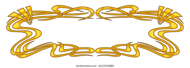 Frame in art nouveau style. Decorative geometric element.