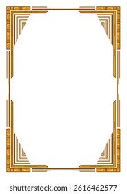 Frame in art nouveau style. Decorative geometric element.