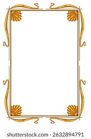 Frame in art nouveau style. Decorative geometric element.