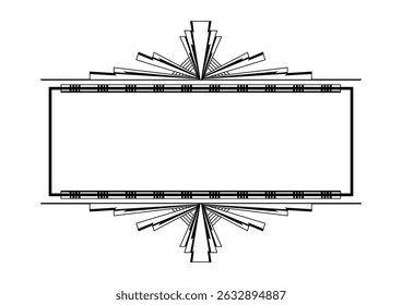 Frame in art nouveau style. Decorative geometric element.