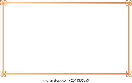 frame art pattern abstract goden yellow orange color background empty vector illustration background wallpaper sign symbol decoration ornament happy chinese new year asia zodiac festival celebration