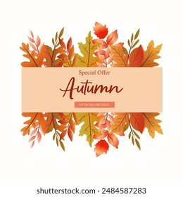 frame autumn background border watercolor