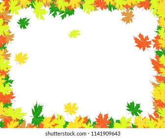 Frame autumn leaves