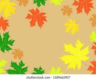 Frame autumn leaves