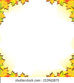 Frame of autumn leaves