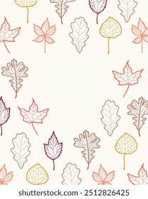 frame with autumn leaves arrangement