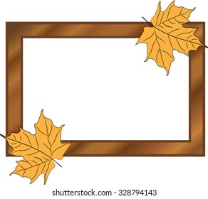 frame with autumn tree vector