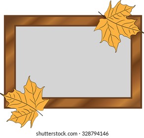 frame with autumn tree vector