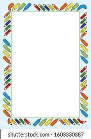 Frame Back School Theme Elements School Stock Vector (Royalty Free ...