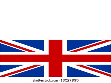 Frame background banner with the flag of Britain