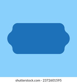 Frame and background of blue various different color shades. Blank clean vector template.