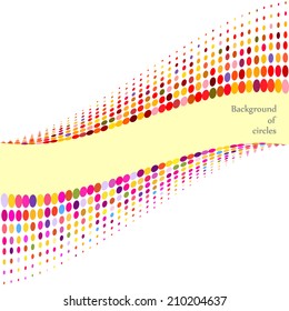 frame background with colored circles. Vector
