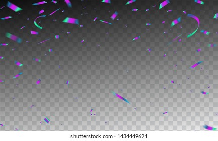frame background with colorful confetti Celebration carnival ribbons. luxury greeting rich card.