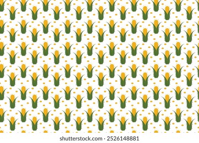 Frame background corn banner. Vegetable corn wallpaper with copy space