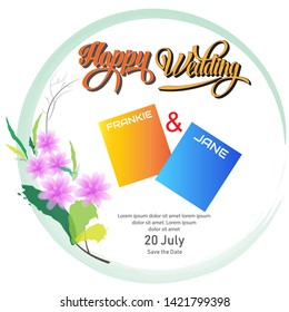 Frame Background For Creative Templates, Cards, Color Covers Set,wedding invitation. Vector Illustration design simple and easy to use.