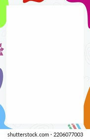 Frame background design with abstract shapes concept on line.