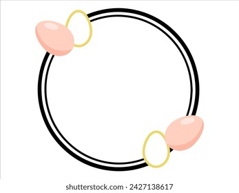 Frame Background Easter Eggs Illustration