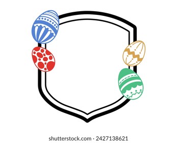 Frame Background Easter Eggs Illustration