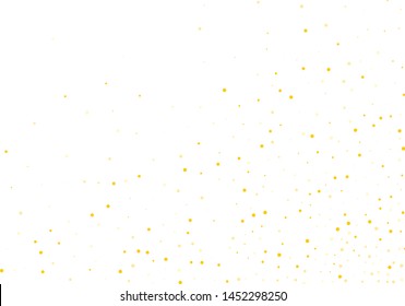 Frame, background with golden glitter, round confetti. Vector illustration. Festive background 