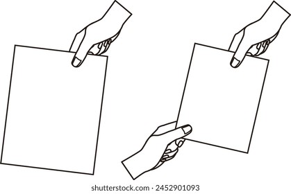 Frame background of hand-distributed flyers and hand-held signs
