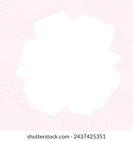 Frame background illustration of separated memo paper