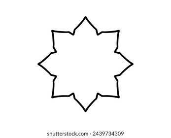 Frame Background Islamic Line Art