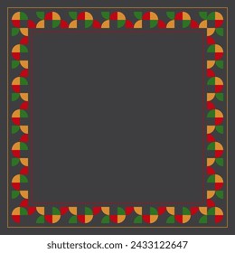 frame background for Juneteenth with copy space. geometric and modern design. vector for poster, greeting card, social media, banner.